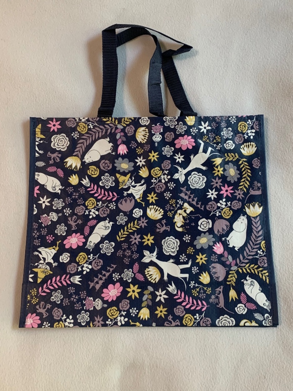 Moomin Characters Tote (Navy Floral) (New)
